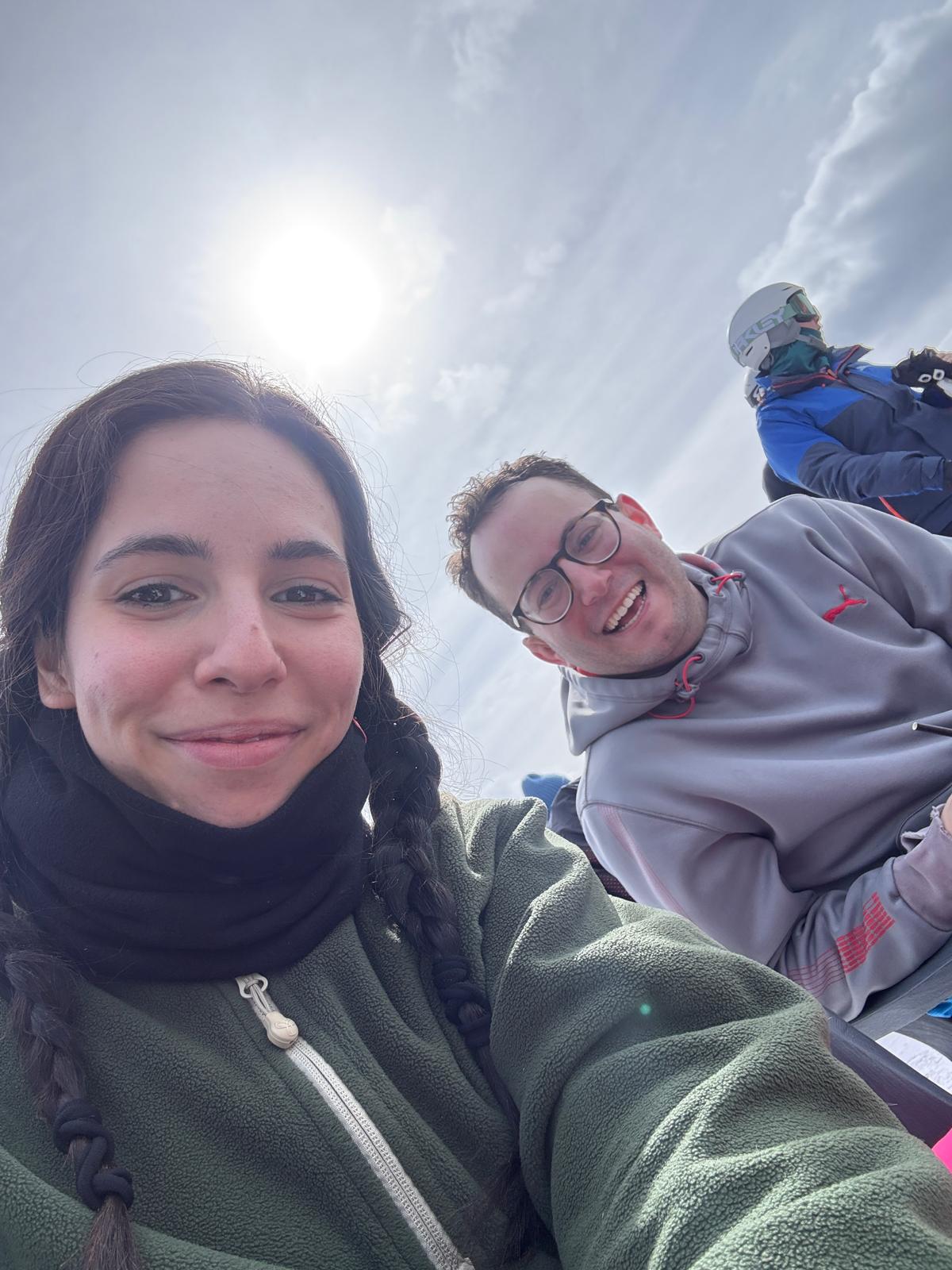 On the chairlift together